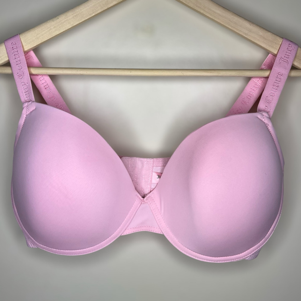 Juicy Couture Bra 40D Pink Underwire Molded Padded Intimates Plus Size Feminine